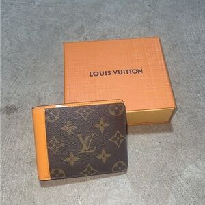 Louis Vuitton Monogram Brown and Orange Card Holder
